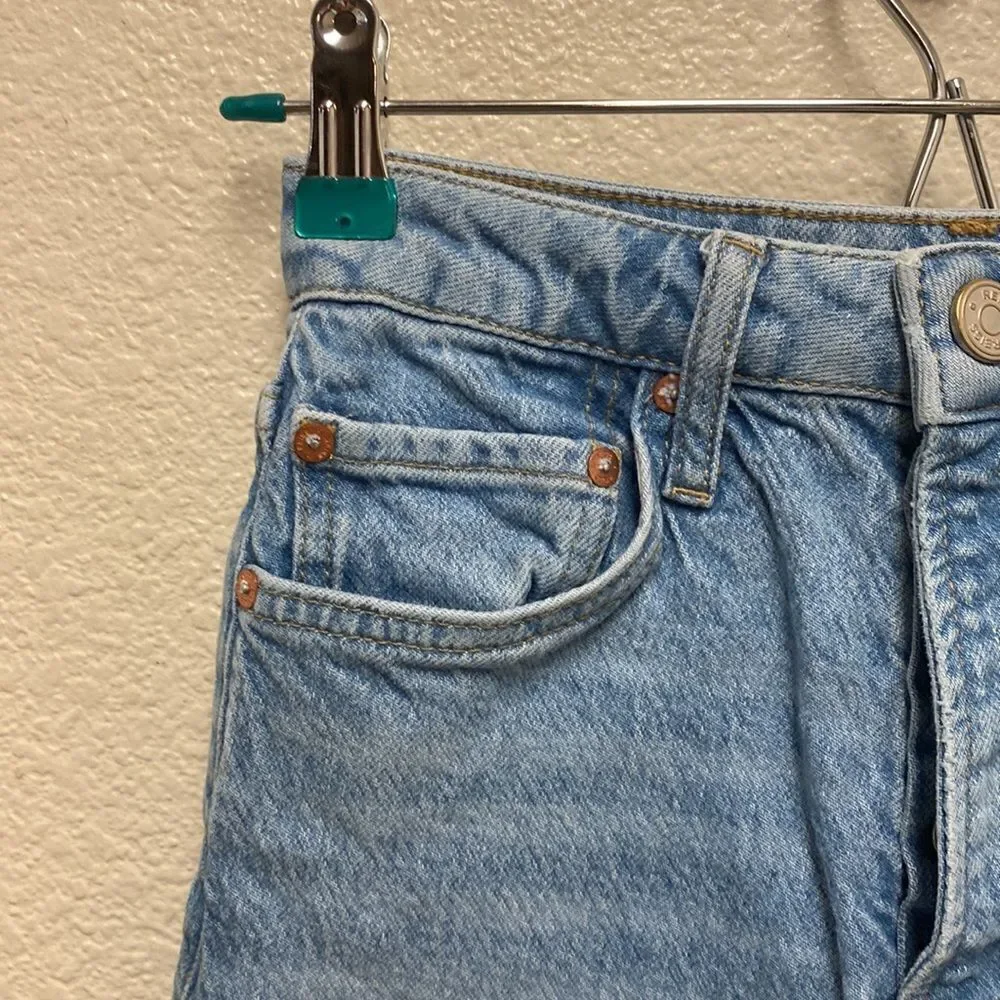 Reiss Straight Leg Button Fly Jeans Size 24